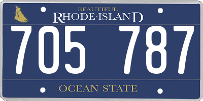 RI license plate 705787