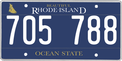 RI license plate 705788