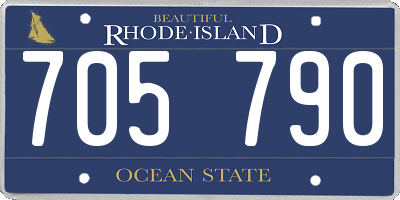 RI license plate 705790