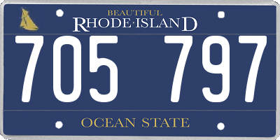 RI license plate 705797
