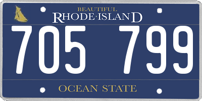 RI license plate 705799