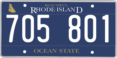 RI license plate 705801