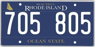 RI license plate 705805