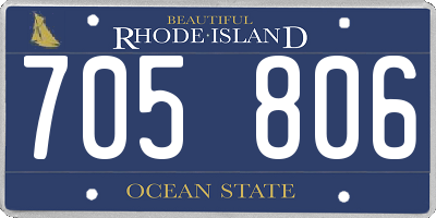 RI license plate 705806