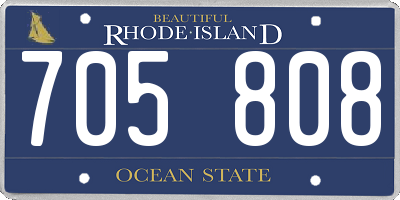 RI license plate 705808