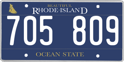 RI license plate 705809