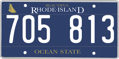 RI license plate 705813