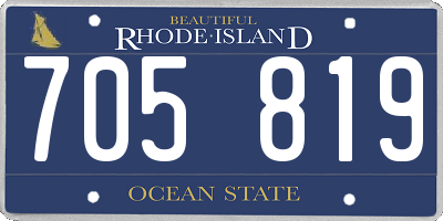RI license plate 705819