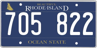 RI license plate 705822