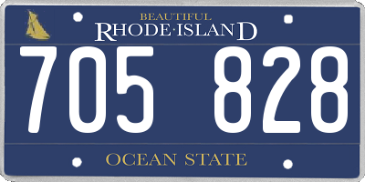 RI license plate 705828