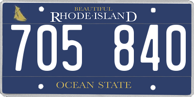 RI license plate 705840