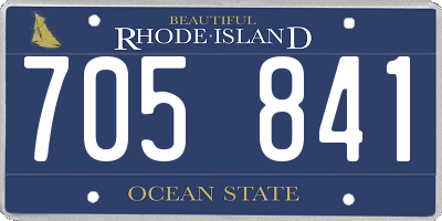 RI license plate 705841