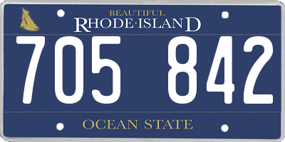 RI license plate 705842