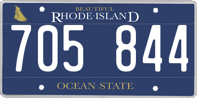 RI license plate 705844