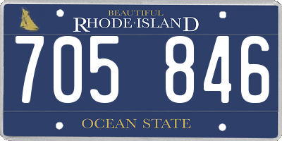 RI license plate 705846