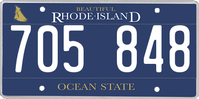 RI license plate 705848