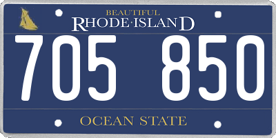 RI license plate 705850