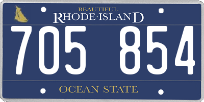 RI license plate 705854
