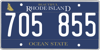 RI license plate 705855