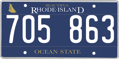 RI license plate 705863