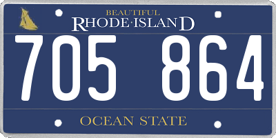 RI license plate 705864
