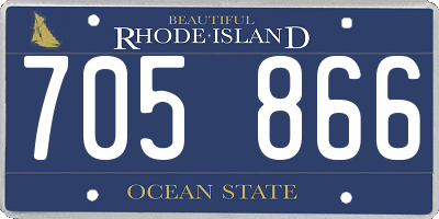 RI license plate 705866