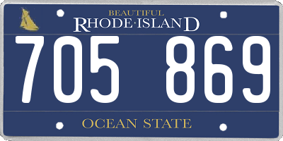 RI license plate 705869