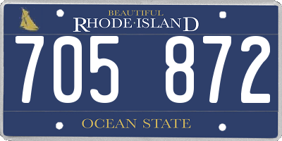 RI license plate 705872