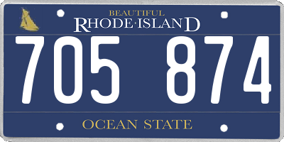 RI license plate 705874