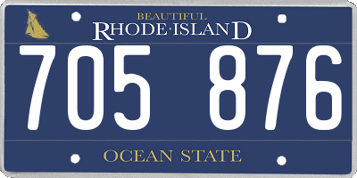 RI license plate 705876
