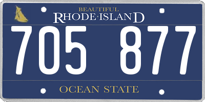 RI license plate 705877