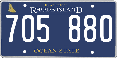 RI license plate 705880