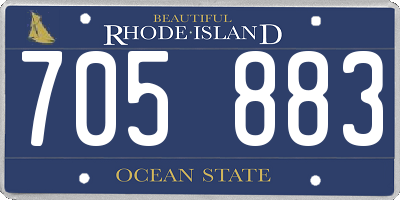 RI license plate 705883