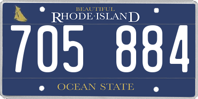 RI license plate 705884