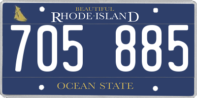 RI license plate 705885
