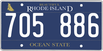 RI license plate 705886