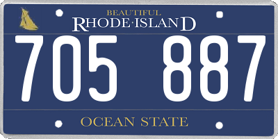 RI license plate 705887