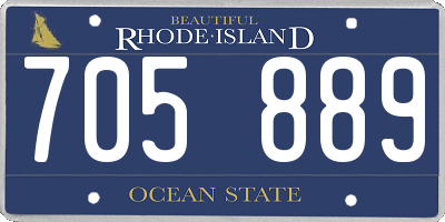 RI license plate 705889