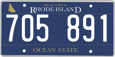 RI license plate 705891
