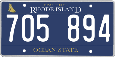 RI license plate 705894