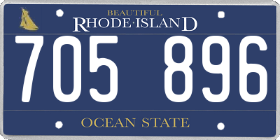 RI license plate 705896
