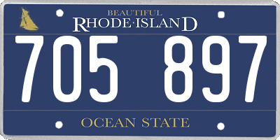 RI license plate 705897