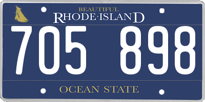 RI license plate 705898