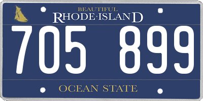 RI license plate 705899