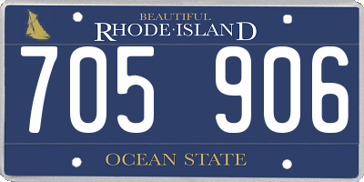 RI license plate 705906