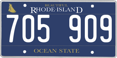 RI license plate 705909