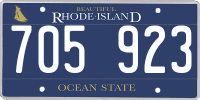 RI license plate 705923