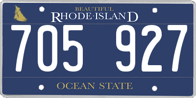 RI license plate 705927