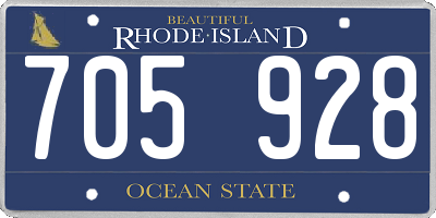 RI license plate 705928