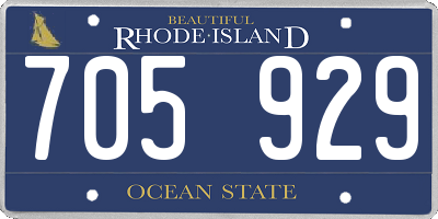RI license plate 705929